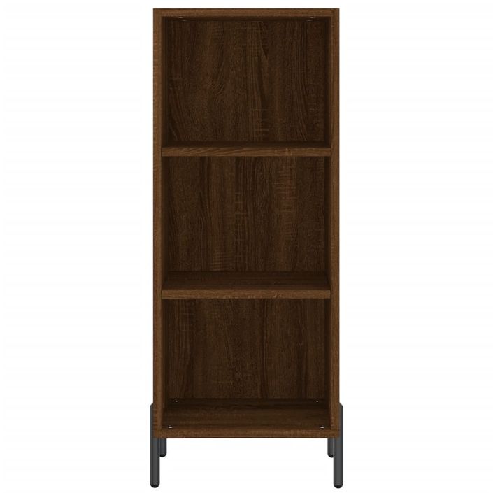 Buffet haut Chêne marron 34,5x34x180 cm Bois d'ingénierie - Photo n°6