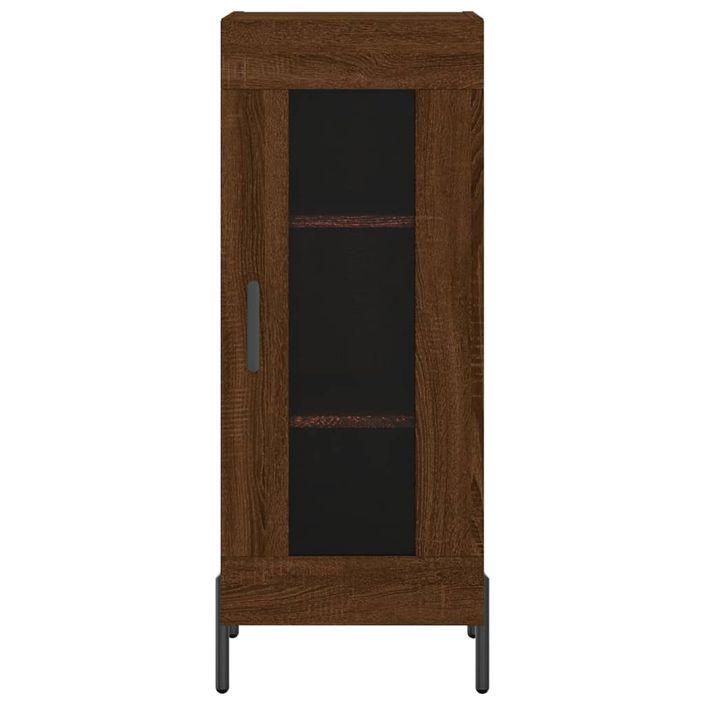 Buffet haut Chêne marron 34,5x34x180 cm Bois d'ingénierie - Photo n°8