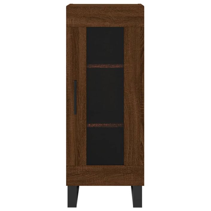 Buffet haut Chêne marron 34,5x34x180 cm Bois d'ingénierie - Photo n°8