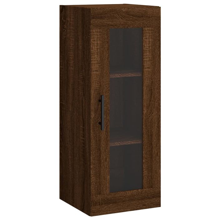 Buffet haut Chêne marron 34,5x34x180 cm Bois d'ingénierie - Photo n°5