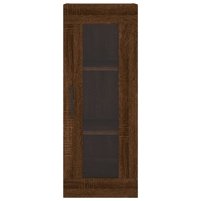 Buffet haut Chêne marron 34,5x34x180 cm Bois d'ingénierie - Photo n°6