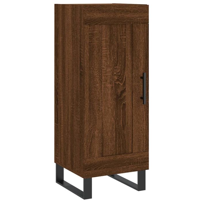 Buffet haut Chêne marron 34,5x34x180 cm Bois d'ingénierie - Photo n°7