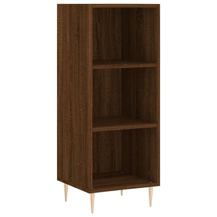 Buffet haut Chêne marron 34,5x34x180 cm Bois d'ingénierie - Photo n°5