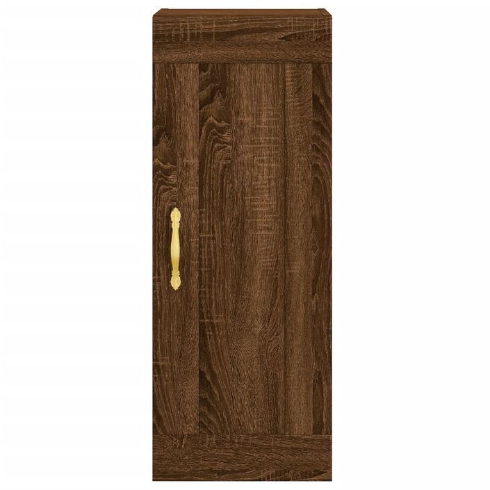 Buffet haut Chêne marron 34,5x34x180 cm Bois d'ingénierie - Photo n°5