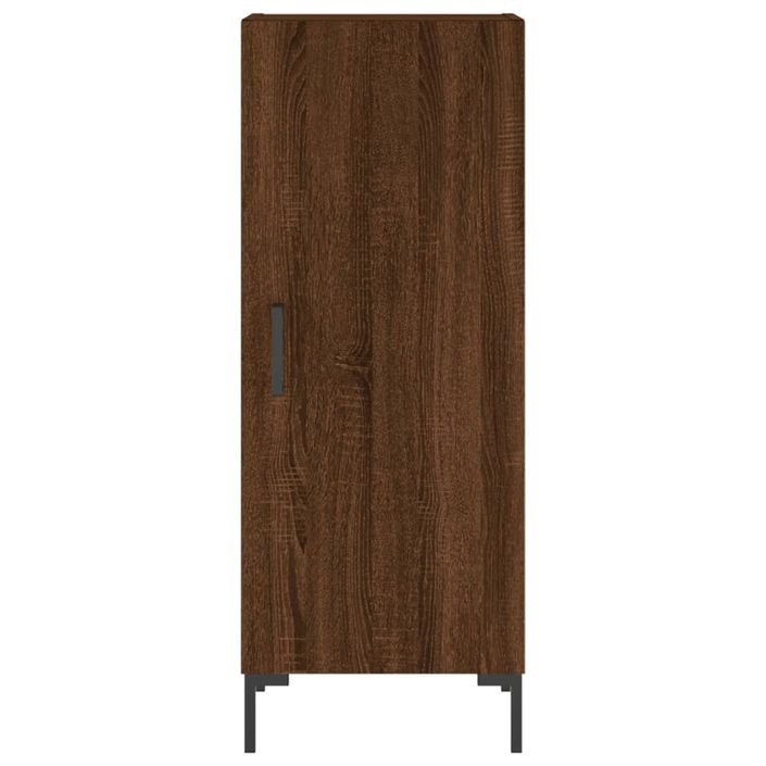 Buffet haut Chêne marron 34,5x34x180 cm Bois d'ingénierie - Photo n°8