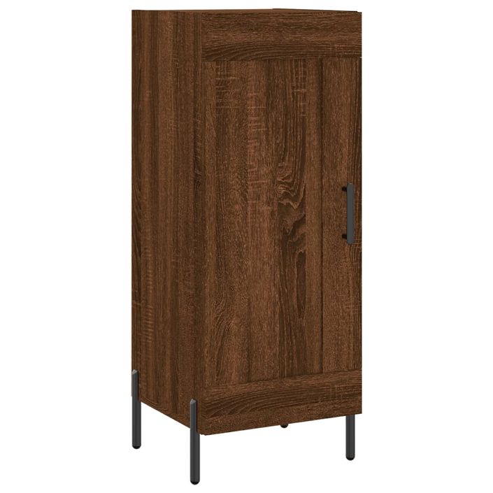 Buffet haut Chêne marron 34,5x34x180 cm Bois d'ingénierie - Photo n°7