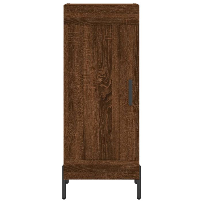 Buffet haut Chêne marron 34,5x34x180 cm Bois d'ingénierie - Photo n°8