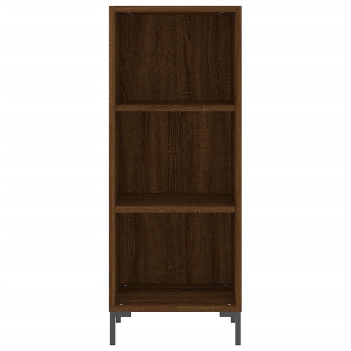 Buffet haut Chêne marron 34,5x34x180 cm Bois d'ingénierie - Photo n°8