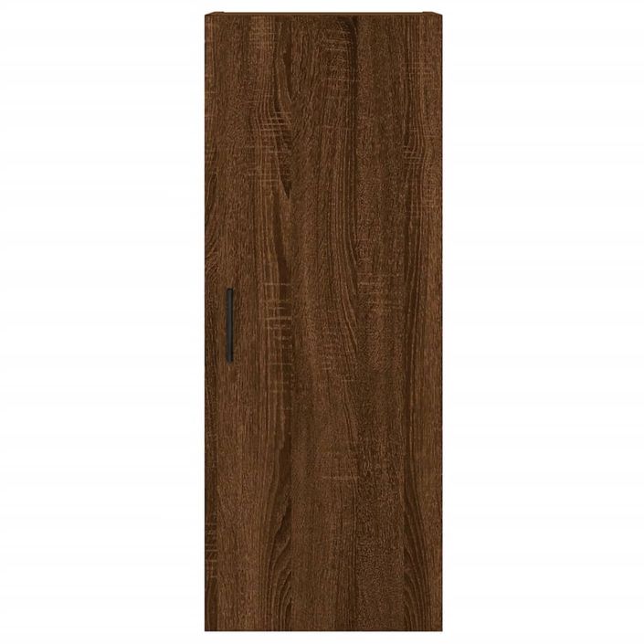 Buffet haut Chêne marron 34,5x34x180 cm Bois d'ingénierie - Photo n°6