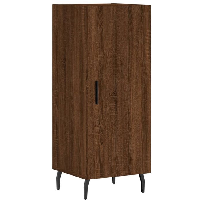 Buffet haut Chêne marron 34,5x34x180 cm Bois d'ingénierie - Photo n°7