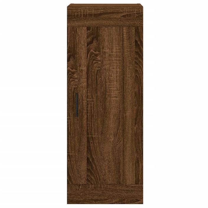 Buffet haut Chêne marron 34,5x34x180 cm Bois d'ingénierie - Photo n°7