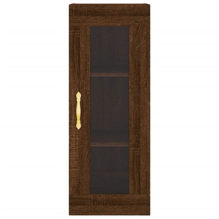 Buffet haut Chêne marron 34,5x34x180 cm Bois d'ingénierie - Photo n°6