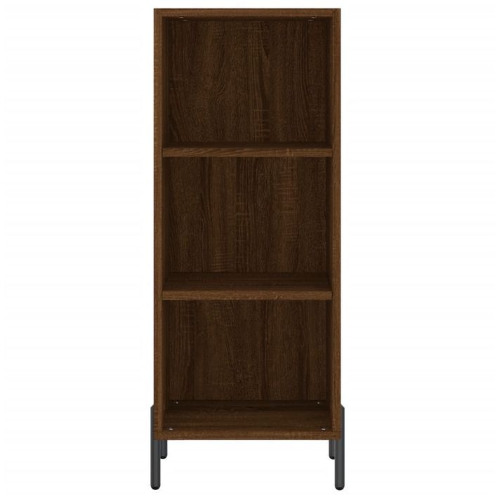 Buffet haut Chêne marron 34,5x34x180 cm Bois d'ingénierie - Photo n°8