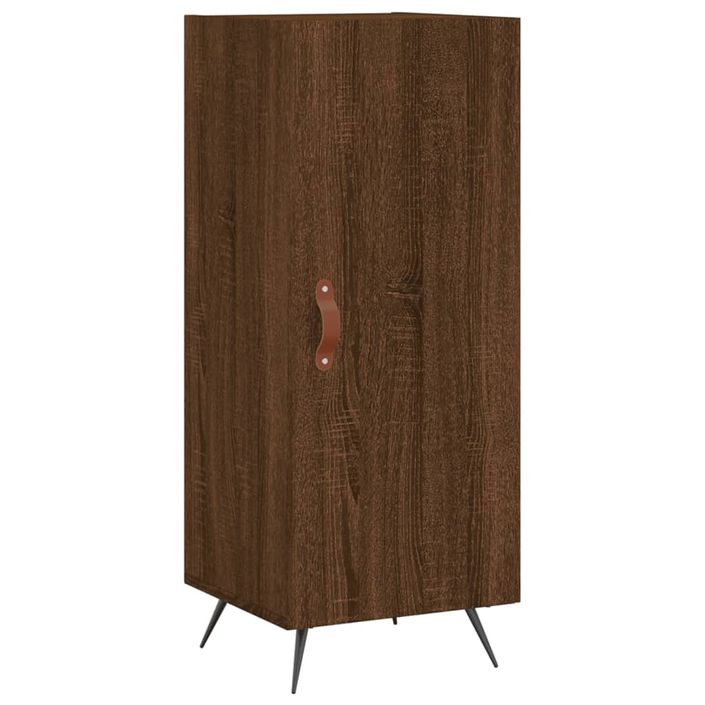 Buffet haut Chêne marron 34,5x34x180 cm Bois d'ingénierie - Photo n°5