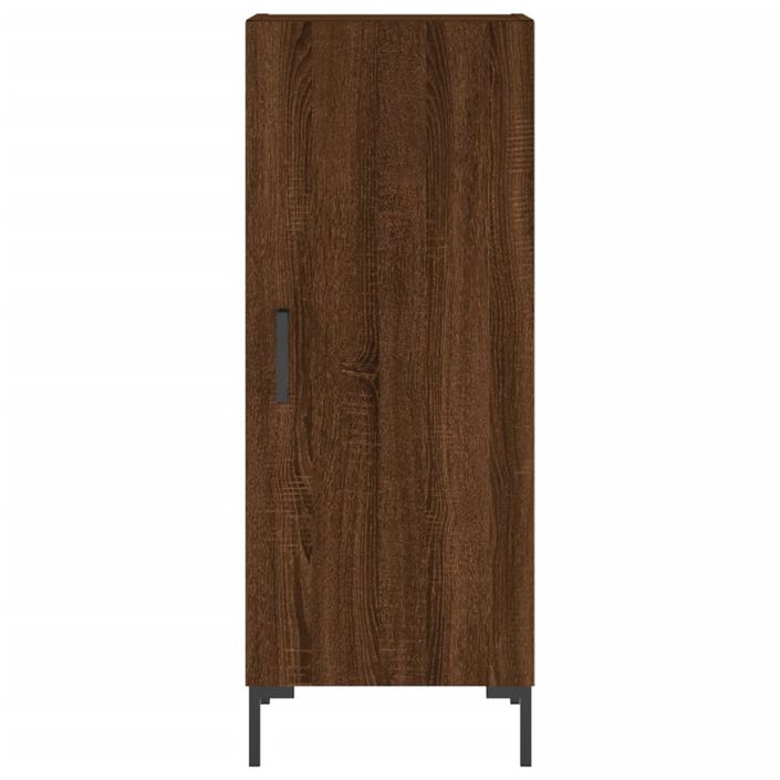 Buffet haut Chêne marron 34,5x34x180 cm Bois d'ingénierie - Photo n°8