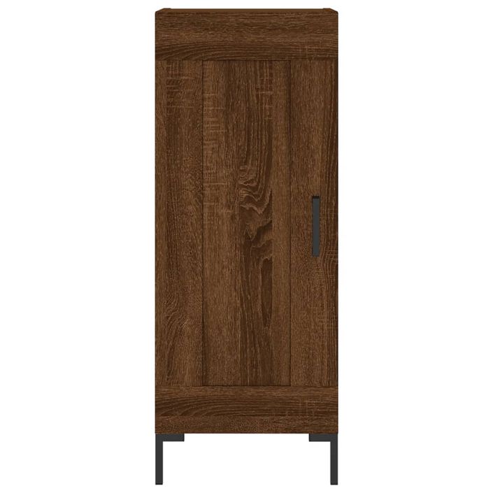 Buffet haut Chêne marron 34,5x34x180 cm Bois d'ingénierie - Photo n°8