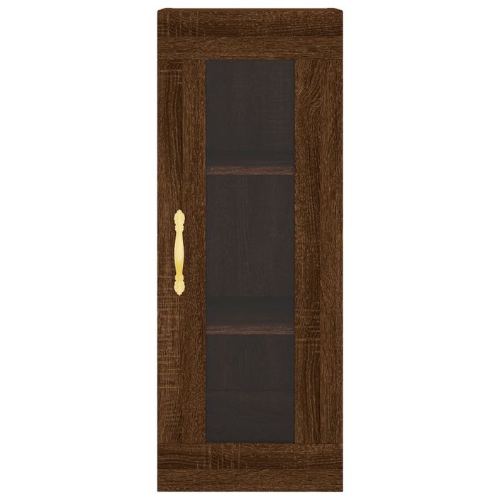 Buffet haut Chêne marron 34,5x34x180 cm Bois d'ingénierie - Photo n°8