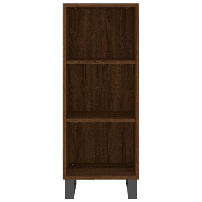 Buffet haut Chêne marron 34,5x34x180 cm Bois d'ingénierie - Photo n°6