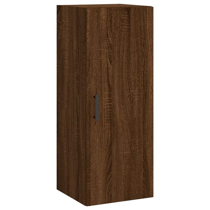 Buffet haut Chêne marron 34,5x34x180 cm Bois d'ingénierie - Photo n°5