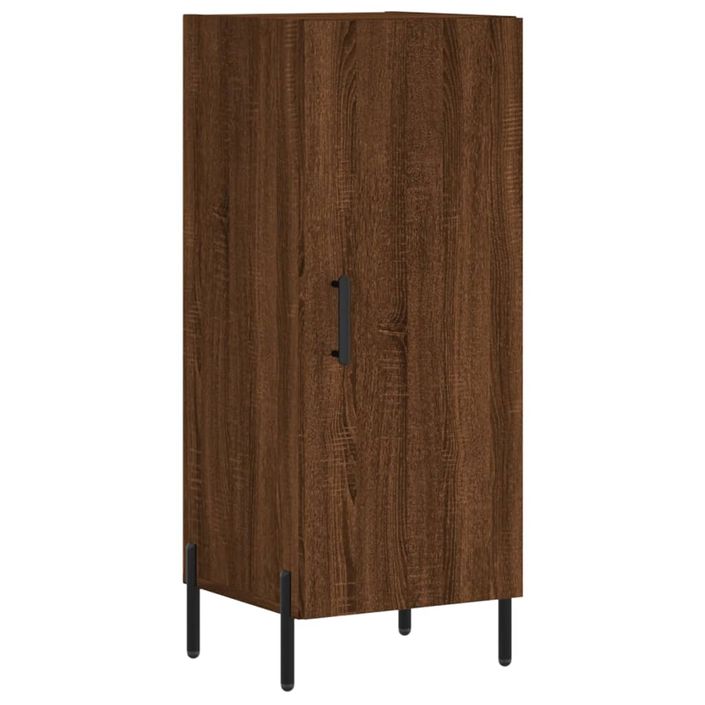 Buffet haut Chêne marron 34,5x34x180 cm Bois d'ingénierie - Photo n°7