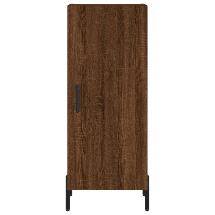 Buffet haut Chêne marron 34,5x34x180 cm Bois d'ingénierie - Photo n°8