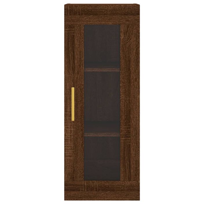 Buffet haut Chêne marron 34,5x34x180 cm Bois d'ingénierie - Photo n°6