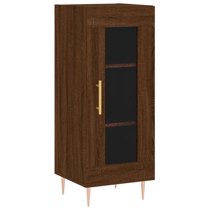 Buffet haut Chêne marron 34,5x34x180 cm Bois d'ingénierie - Photo n°7