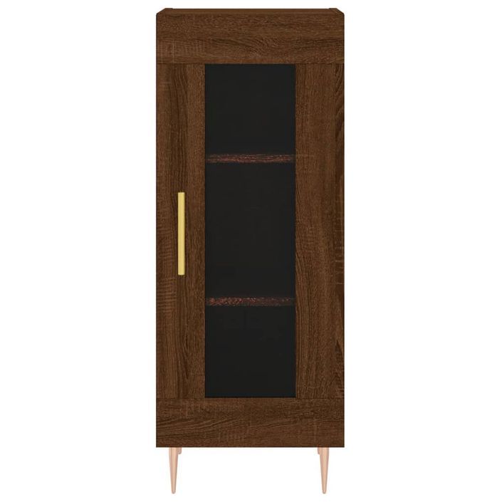 Buffet haut Chêne marron 34,5x34x180 cm Bois d'ingénierie - Photo n°8