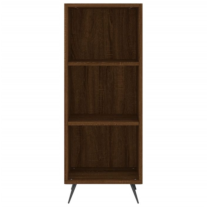 Buffet haut Chêne marron 34,5x34x180 cm Bois d'ingénierie - Photo n°6