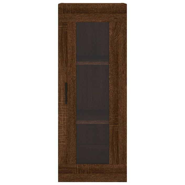 Buffet haut Chêne marron 34,5x34x180 cm Bois d'ingénierie - Photo n°8