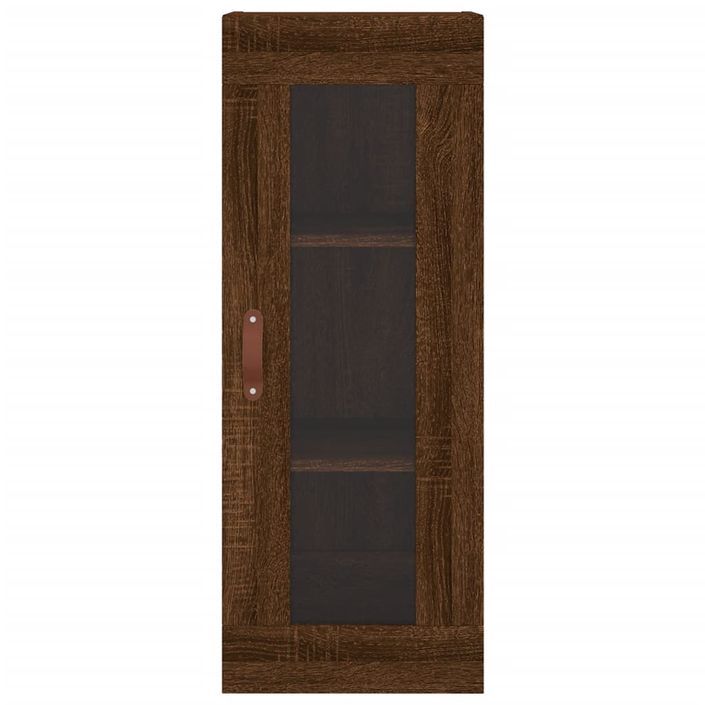 Buffet haut Chêne marron 34,5x34x180 cm Bois d'ingénierie - Photo n°8