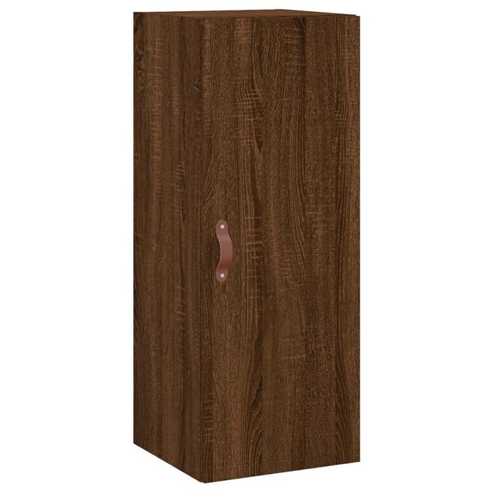 Buffet haut Chêne marron 34,5x34x180 cm Bois d'ingénierie - Photo n°5