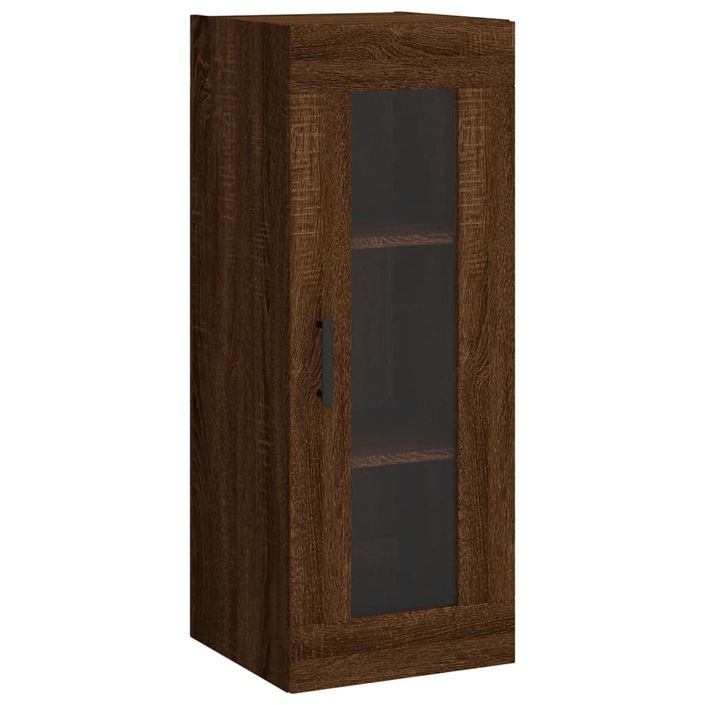 Buffet haut Chêne marron 34,5x34x180 cm Bois d'ingénierie - Photo n°7