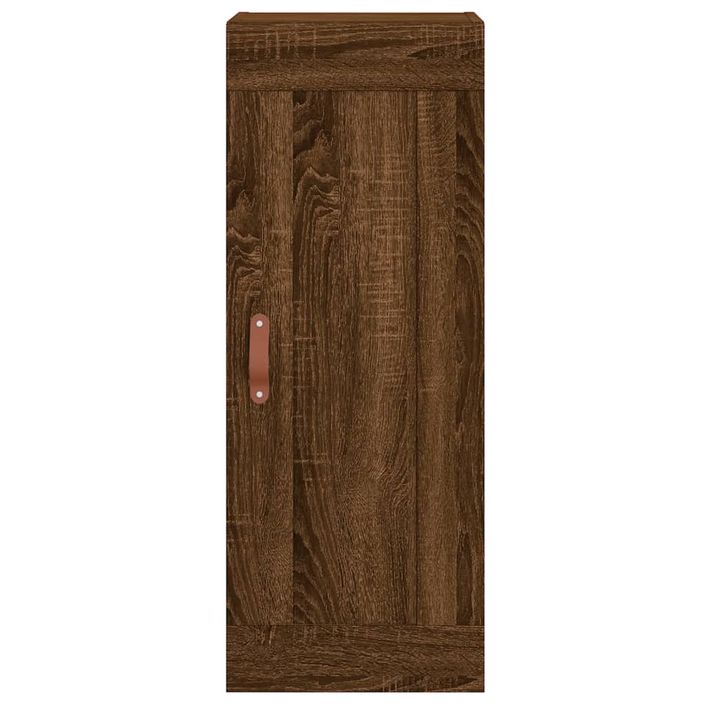 Buffet haut Chêne marron 34,5x34x180 cm Bois d'ingénierie - Photo n°8