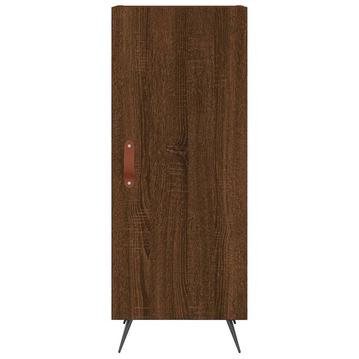 Buffet haut Chêne marron 34,5x34x180 cm Bois d'ingénierie - Photo n°6