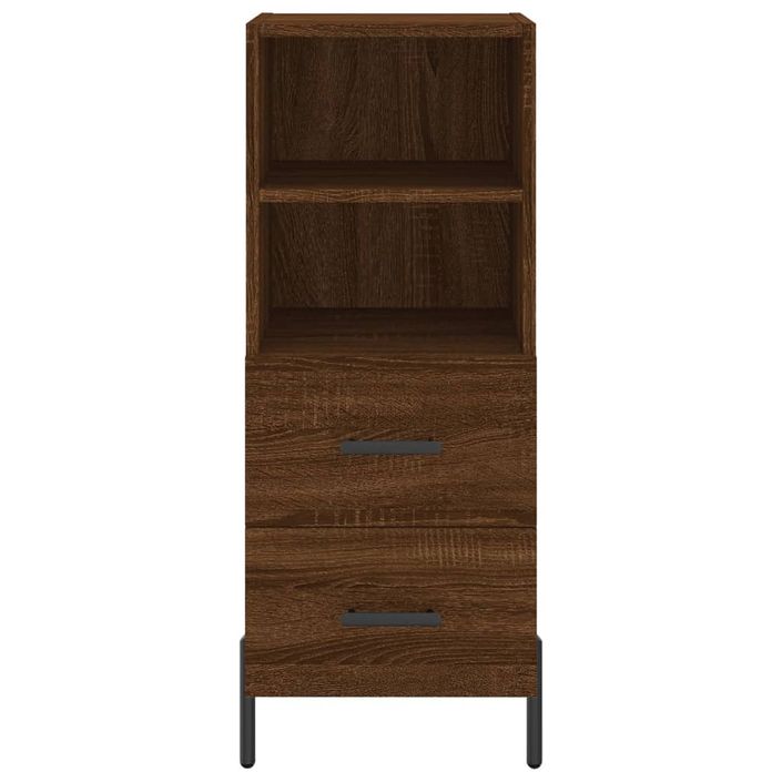 Buffet haut Chêne marron 34,5x34x180 cm Bois d'ingénierie - Photo n°6