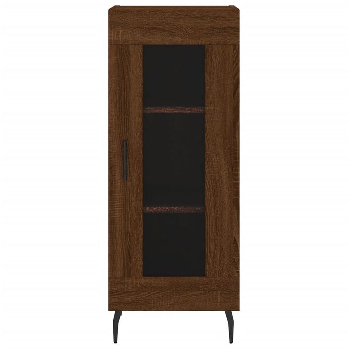 Buffet haut Chêne marron 34,5x34x180 cm Bois d'ingénierie - Photo n°6