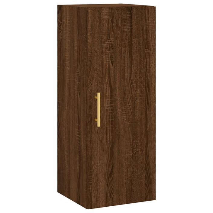 Buffet haut Chêne marron 34,5x34x180 cm Bois d'ingénierie - Photo n°7