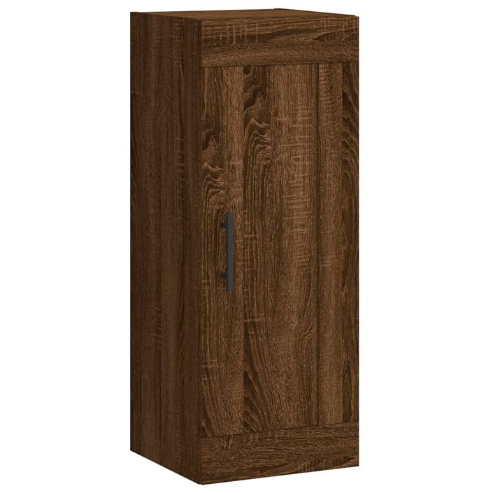 Buffet haut Chêne marron 34,5x34x180 cm Bois d'ingénierie - Photo n°8