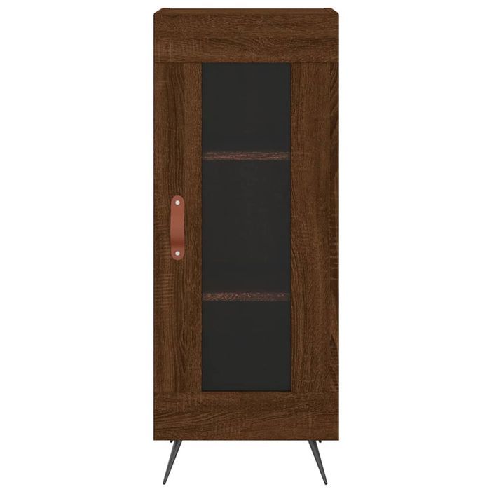 Buffet haut Chêne marron 34,5x34x180 cm Bois d'ingénierie - Photo n°8