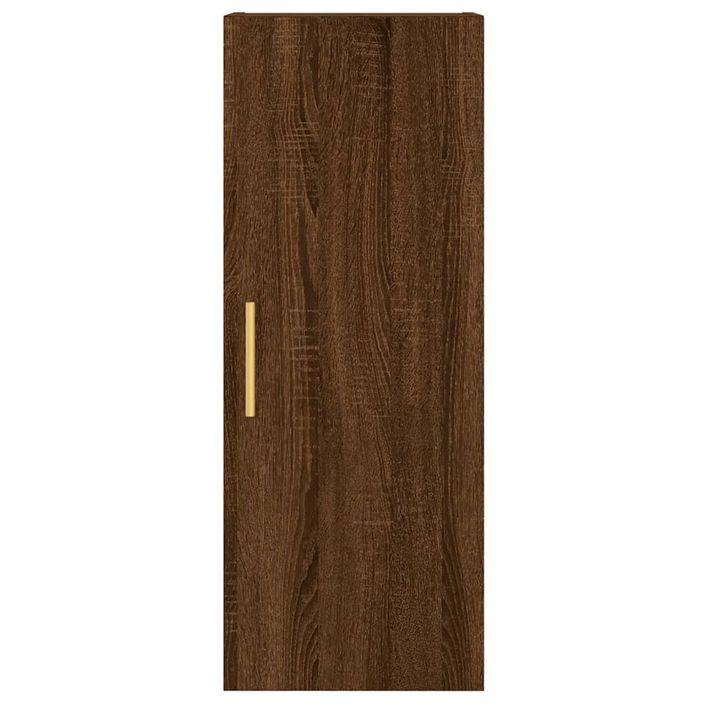 Buffet haut Chêne marron 34,5x34x180 cm Bois d'ingénierie - Photo n°6