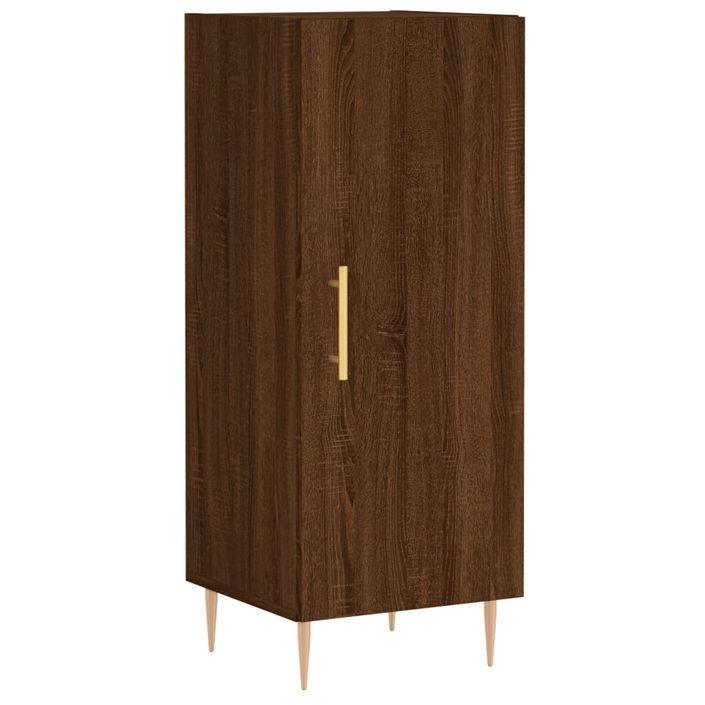 Buffet haut Chêne marron 34,5x34x180 cm Bois d'ingénierie - Photo n°7