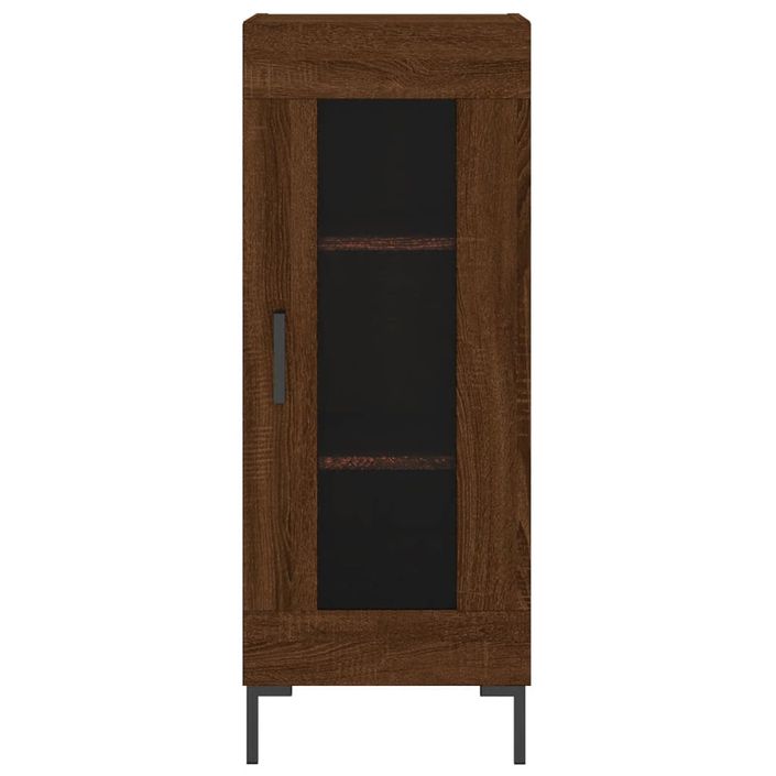 Buffet haut Chêne marron 34,5x34x180 cm Bois d'ingénierie - Photo n°8