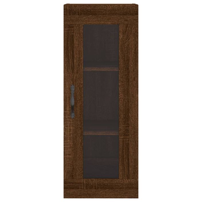 Buffet haut Chêne marron 34,5x34x180 cm Bois d'ingénierie - Photo n°8