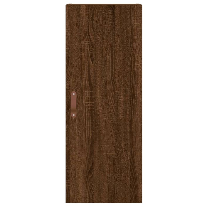 Buffet haut Chêne marron 34,5x34x180 cm Bois d'ingénierie - Photo n°8