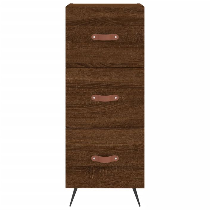 Buffet haut Chêne marron 34,5x34x180 cm Bois d'ingénierie - Photo n°6