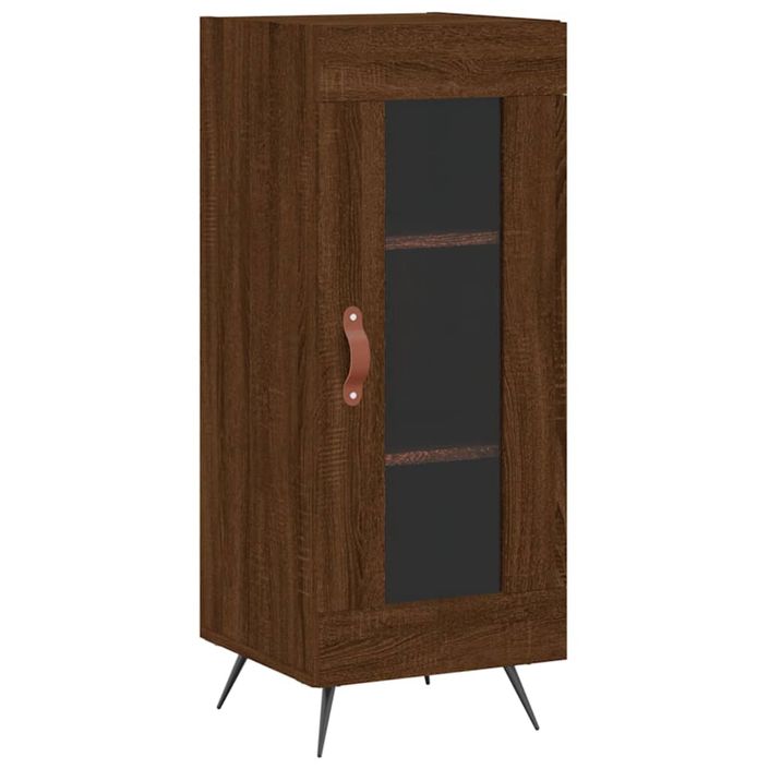 Buffet haut Chêne marron 34,5x34x180 cm Bois d'ingénierie - Photo n°5