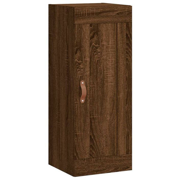 Buffet haut Chêne marron 34,5x34x180 cm Bois d'ingénierie - Photo n°8