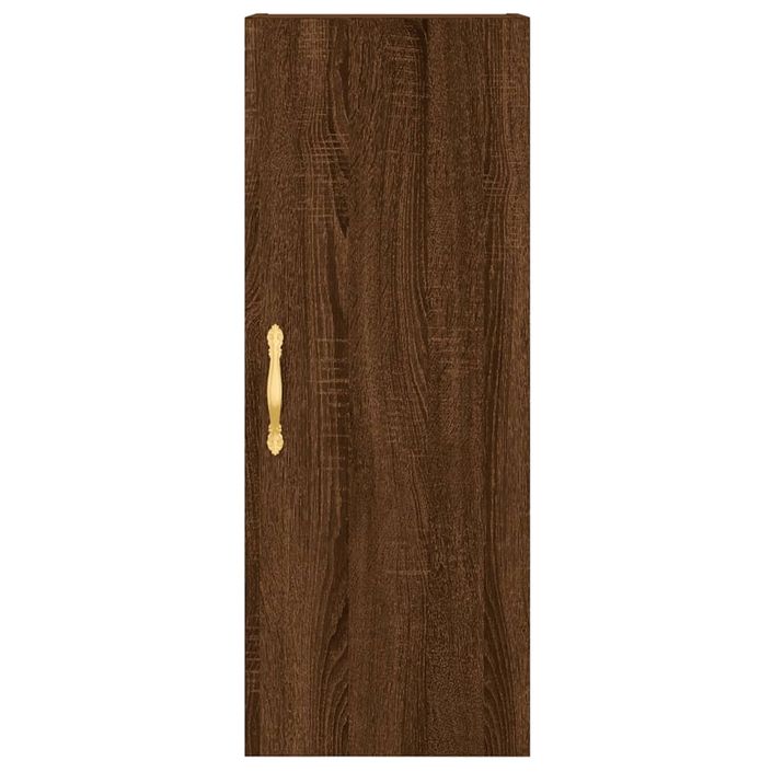 Buffet haut Chêne marron 34,5x34x180 cm Bois d'ingénierie - Photo n°8