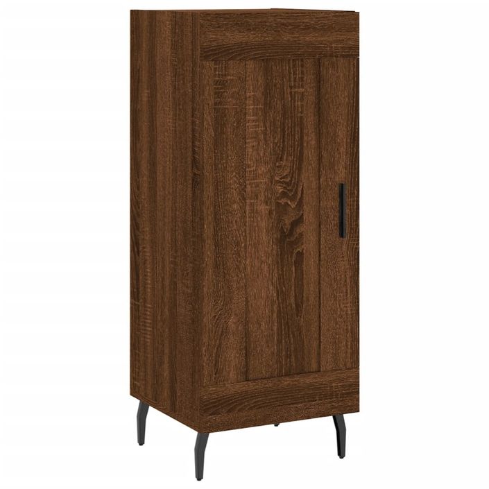 Buffet haut Chêne marron 34,5x34x180 cm Bois d'ingénierie - Photo n°5